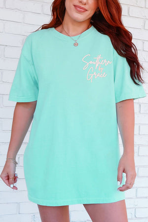 Southern By Grace Ruffle Front & Back Comfort Colors Adult Ring - Spun Cotton Tee - Wholesale Accessory Market