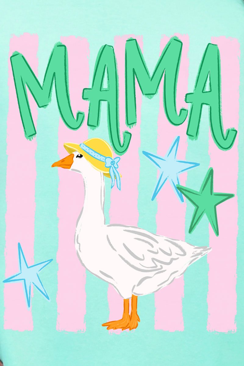 Striped Stars Mama Goose Comfort Colors Adult Ring - Spun Cotton Tee - Wholesale Accessory Market