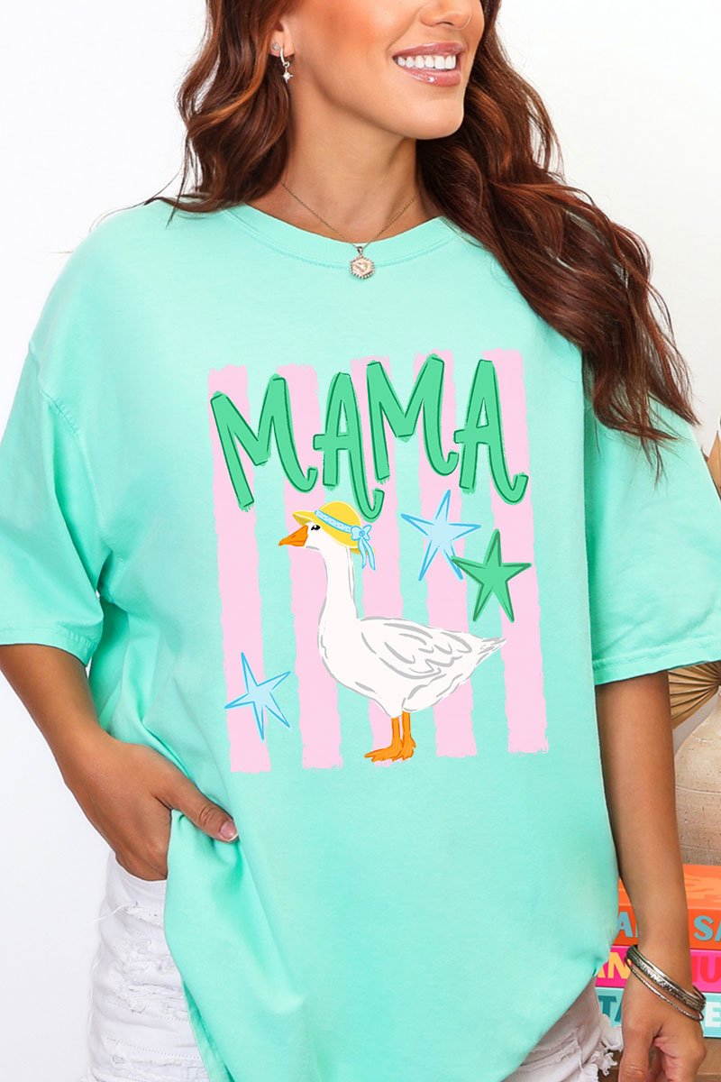 Striped Stars Mama Goose Comfort Colors Adult Ring - Spun Cotton Tee - Wholesale Accessory Market