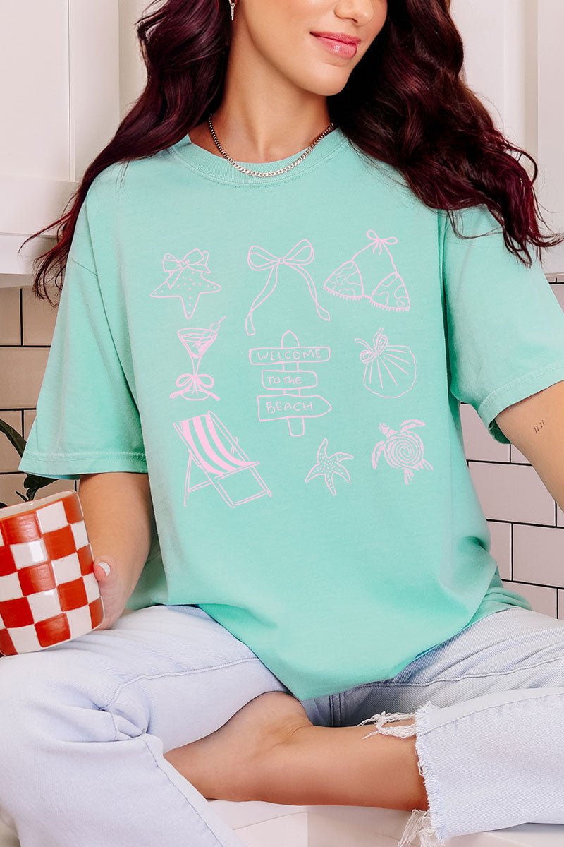 Welcome To The Beach Comfort Colors Adult Ring - Spun Cotton Tee - Wholesale Accessory Market