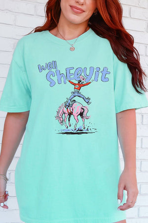 Well Sheeyit Cowboy Comfort Colors Adult Ring - Spun Cotton Tee - Wholesale Accessory Market