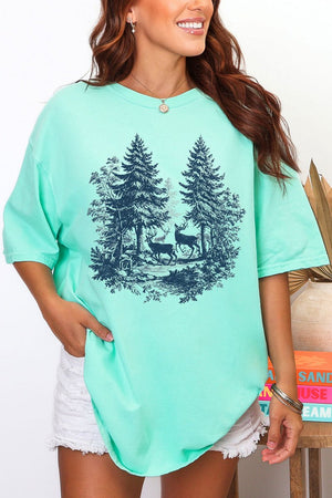 Woodland Buck Comfort Colors Adult Ring - Spun Cotton Tee - Wholesale Accessory Market
