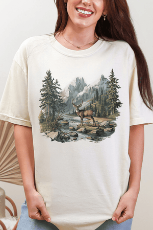 Alpine Deer Comfort Colors Adult Ring - Spun Cotton Tee - Wholesale Accessory Market