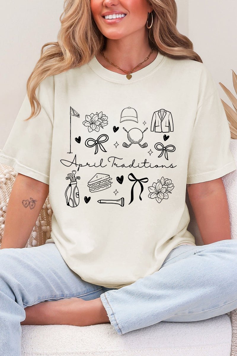 April Traditions Comfort Colors Adult Ring - Spun Cotton Tee - Wholesale Accessory Market