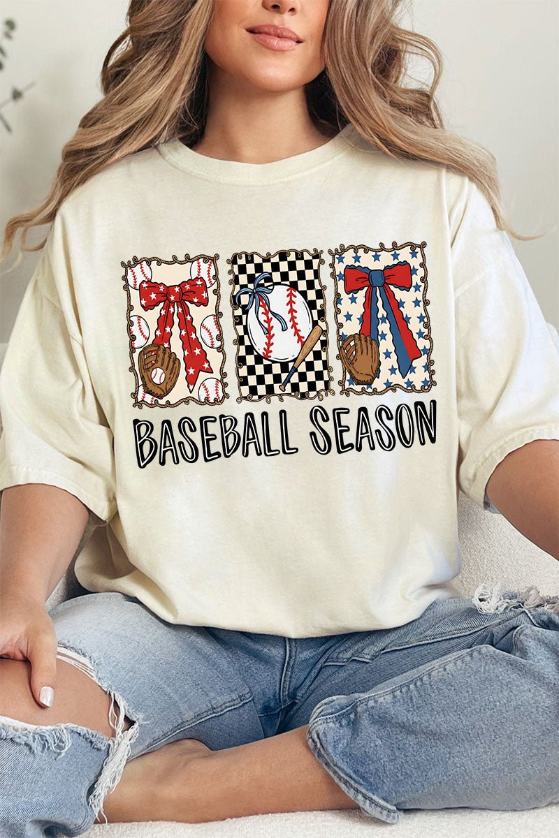 Baseball Season Ribbon Comfort Colors Adult Ring - Spun Cotton Tee - Wholesale Accessory Market