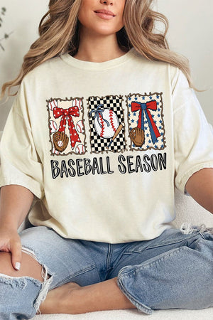 Baseball Season Ribbon Comfort Colors Adult Ring - Spun Cotton Tee - Wholesale Accessory Market