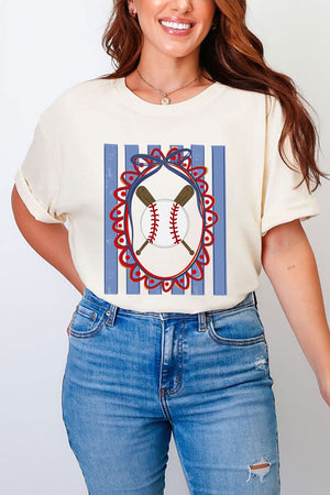 Baseball Stripes Comfort Colors Adult Ring - Spun Cotton Tee - Wholesale Accessory Market