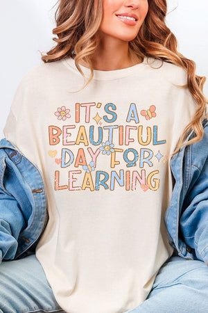Beautiful Day For Learning Comfort Colors Adult Ring - Spun Cotton Tee - Wholesale Accessory Market