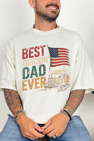 Best Truckin' Dad Ever Comfort Colors Adult Ring - Spun Cotton Tee - Wholesale Accessory Market