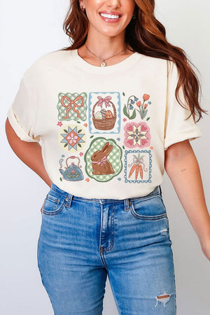 Blossom Bunny Patch Comfort Colors Adult Ring - Spun Cotton Tee - Wholesale Accessory Market