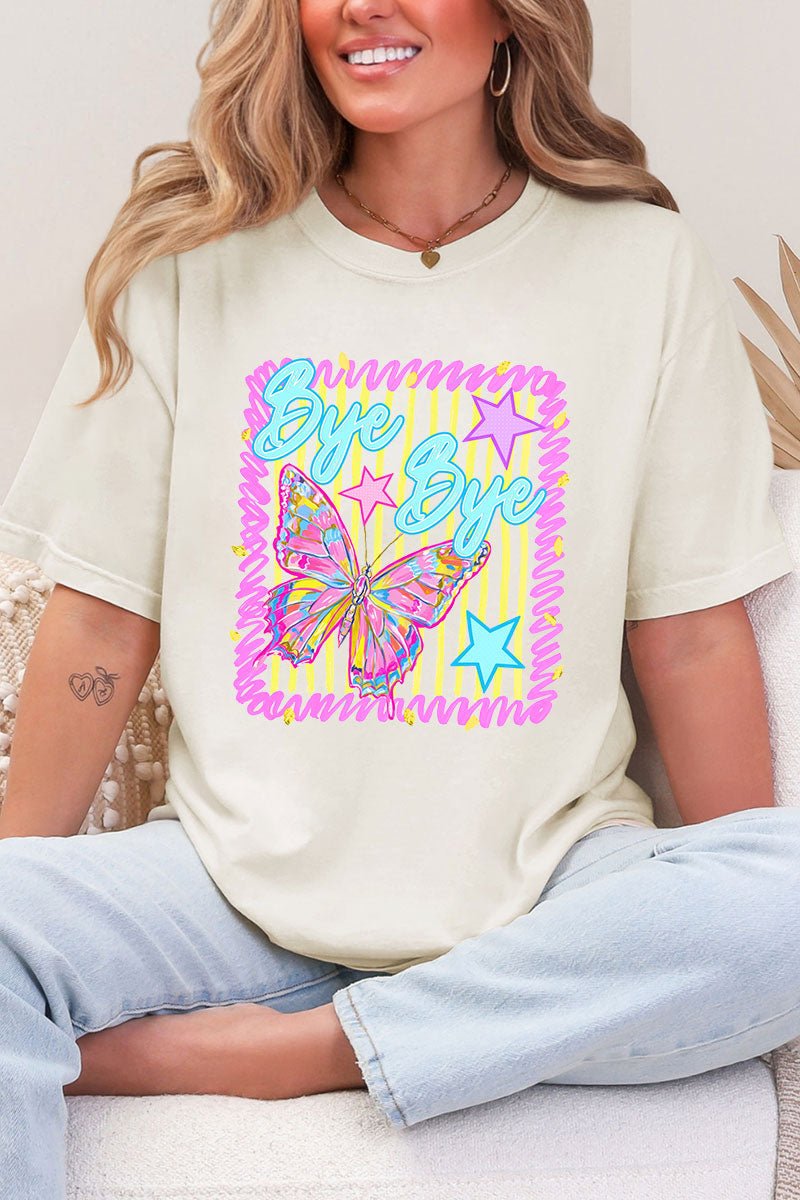Bye Bye Butterfly Comfort Colors Adult Ring - Spun Cotton Tee - Wholesale Accessory Market