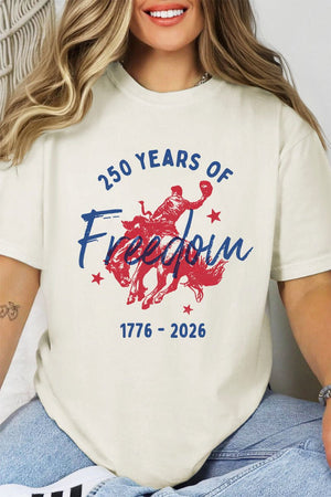 Cowboy 250 Years Of Freedom Comfort Colors Adult Ring - Spun Cotton Tee - Wholesale Accessory Market