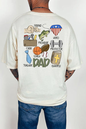 Dad Things Front & Back Comfort Colors Adult Ring - Spun Cotton Tee - Wholesale Accessory Market