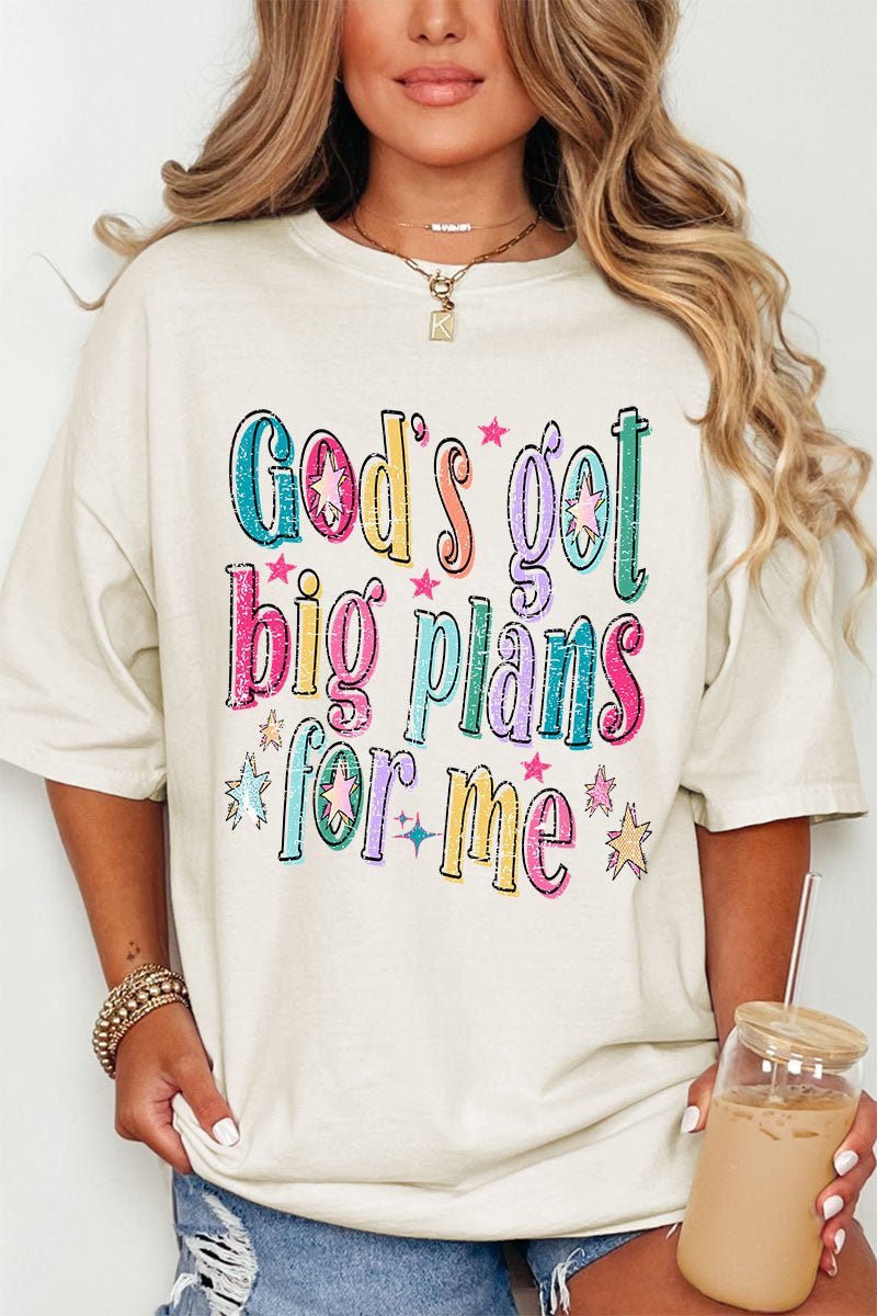 Distressed Big Plans For Me Comfort Colors Adult Ring - Spun Cotton Tee - Wholesale Accessory Market