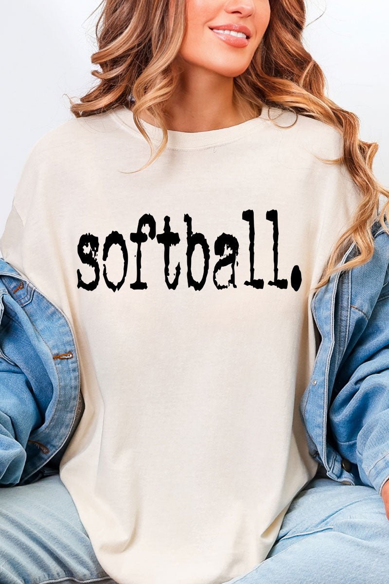 Distressed Softball. Comfort Colors Adult Ring - Spun Cotton Tee - Wholesale Accessory Market