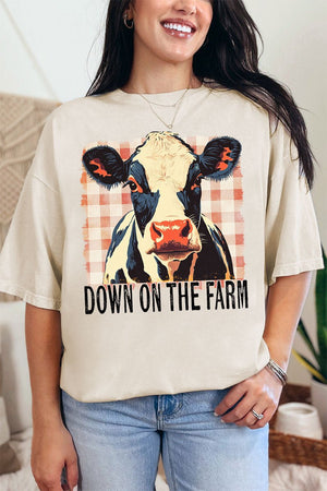 Down On the Farm Cow Comfort Colors Adult Ring - Spun Cotton Tee - Wholesale Accessory Market