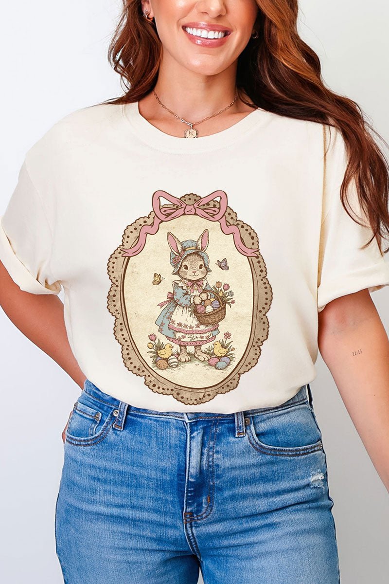 Easter Belle Spring Bunny Comfort Colors Adult Ring - Spun Cotton Tee - Wholesale Accessory Market