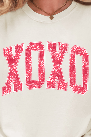 Faux Glitter XOXO Comfort Colors Adult Ring - Spun Cotton Tee - Wholesale Accessory Market