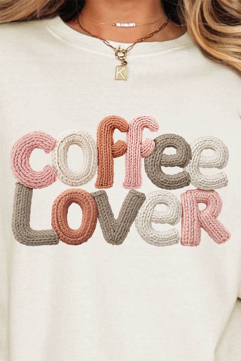 Faux Yarn Coffee Lover Comfort Colors Adult Ring - Spun Cotton Tee - Wholesale Accessory Market
