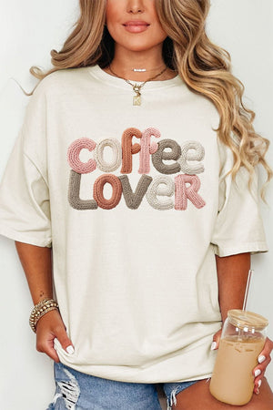 Faux Yarn Coffee Lover Comfort Colors Adult Ring - Spun Cotton Tee - Wholesale Accessory Market