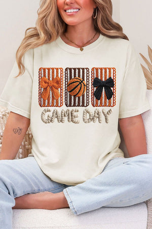 Faux Yarn Coquette Game Day Comfort Colors Adult Ring - Spun Cotton Tee - Wholesale Accessory Market