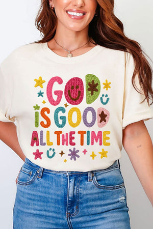 Faux Yarn God Is Good Comfort Colors Adult Ring - Spun Cotton Tee - Wholesale Accessory Market