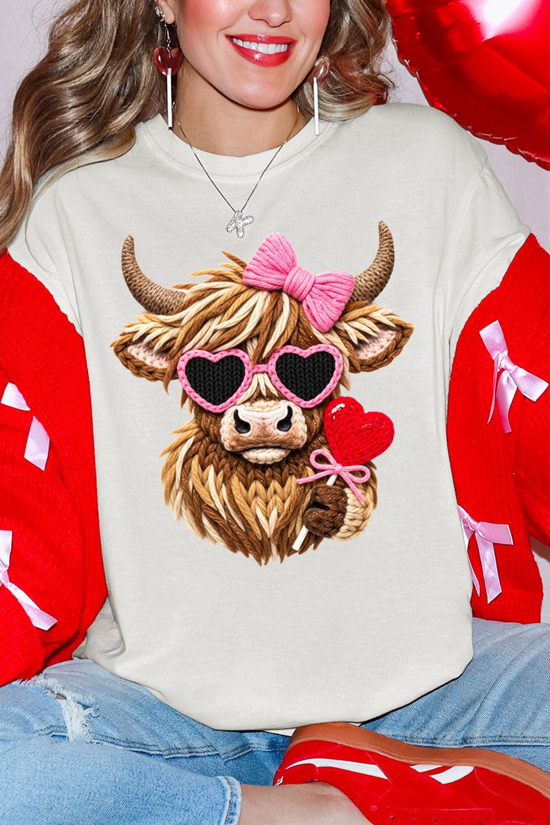 Faux Yarn Highland Romance Comfort Colors Adult Ring - Spun Cotton Tee - Wholesale Accessory Market