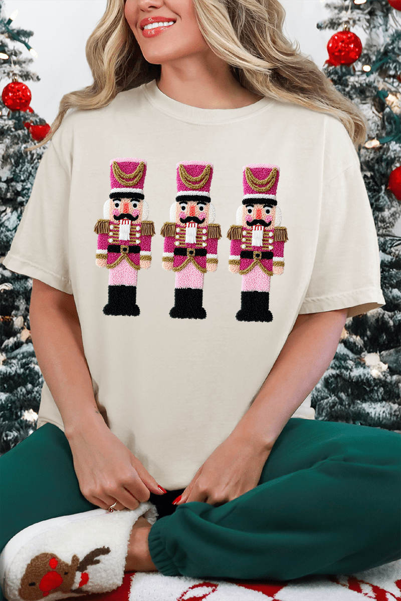Faux Yarn Holiday Guard Nutcracker Comfort Colors Adult Ring - Spun Cotton Tee - Wholesale Accessory Market