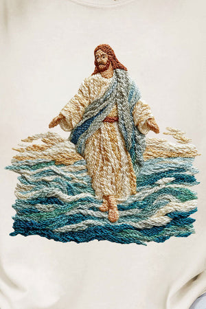 Faux Yarn Walking On Water Comfort Colors Adult Ring - Spun Cotton Tee - Wholesale Accessory Market