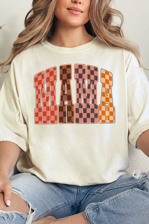 Girlie Check Mama Comfort Colors Adult Ring - Spun Cotton Tee - Wholesale Accessory Market