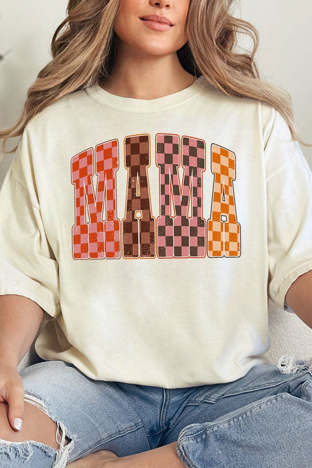 Girlie Check Mama Comfort Colors Adult Ring - Spun Cotton Tee - Wholesale Accessory Market