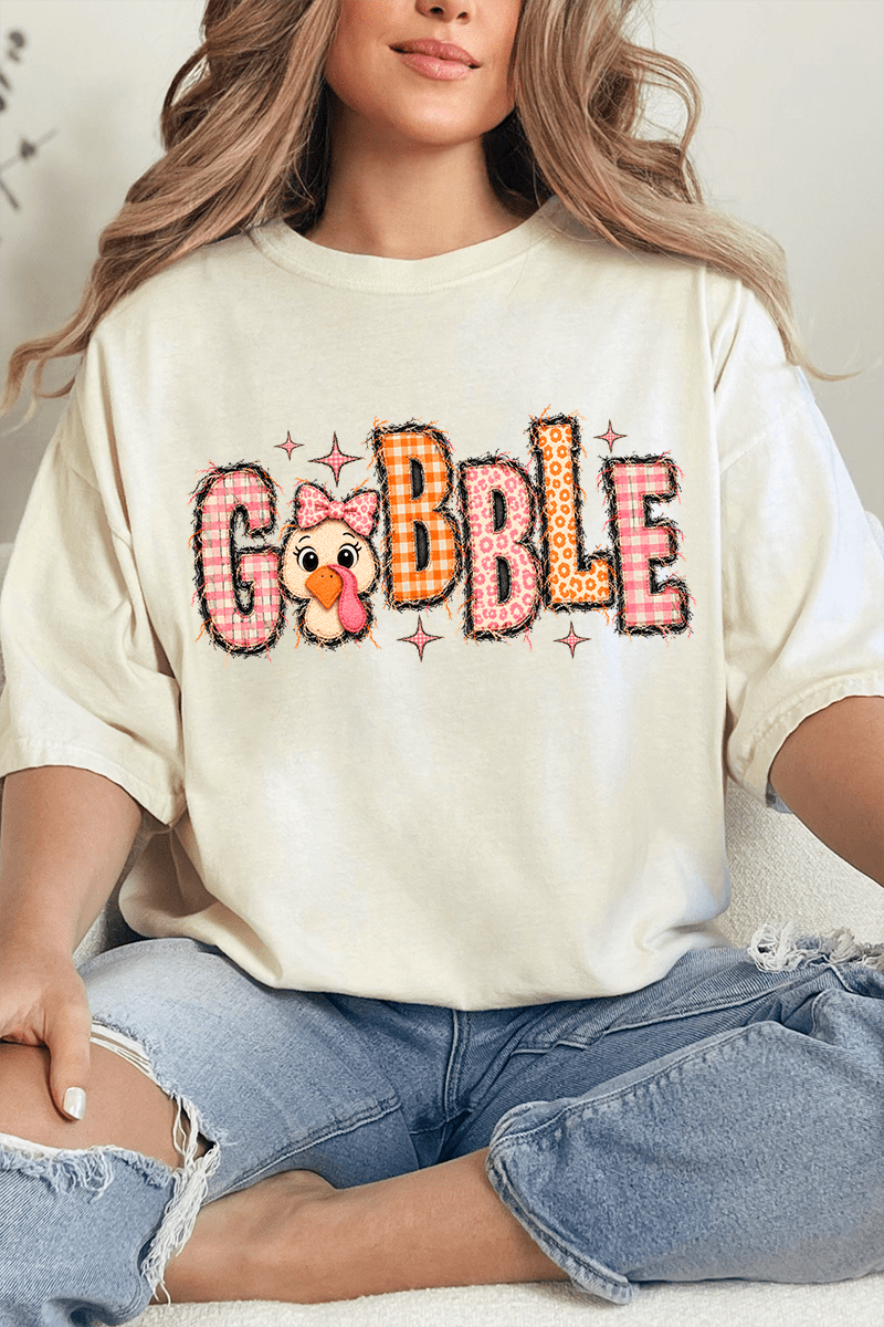 Gobble In Gingham Comfort Colors Adult Ring-Spun Cotton Tee - Wholesale Accessory Market