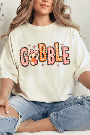Gobble In Gingham Comfort Colors Adult Ring-Spun Cotton Tee - Wholesale Accessory Market