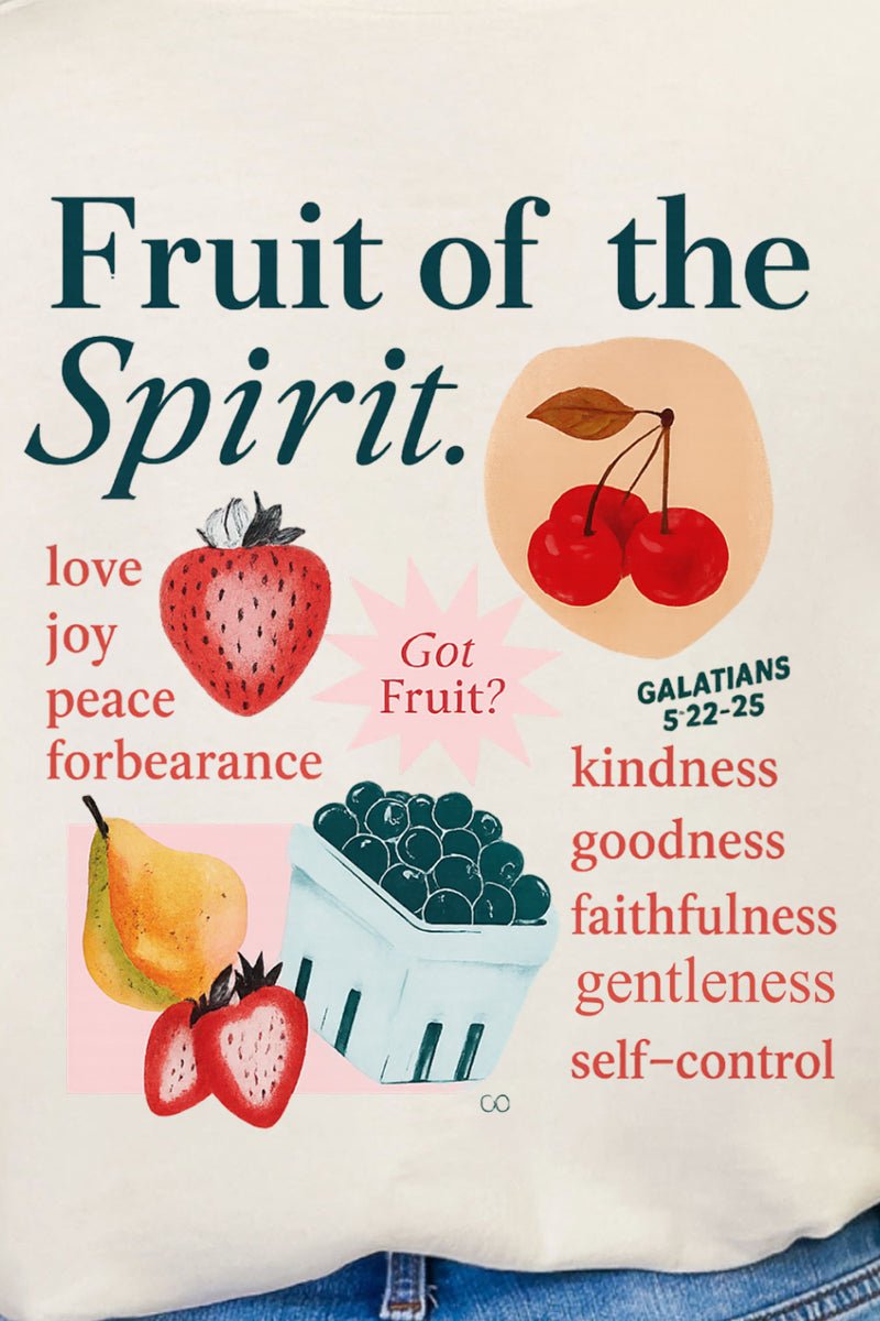 Got Fruit? Fruit Of The Spirit Front & Back Design Comfort Colors Adult Ring - Spun Cotton Tee - Wholesale Accessory Market