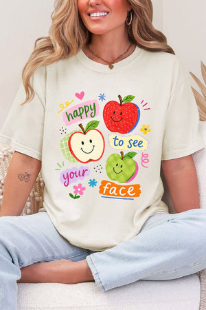 Happy To See Your Face Comfort Colors Adult Ring-Spun Cotton Tee - Wholesale Accessory Market