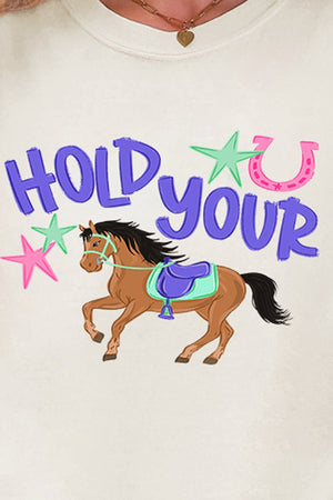 Hold Your Horses Comfort Colors Adult Ring - Spun Cotton Tee - Wholesale Accessory Market