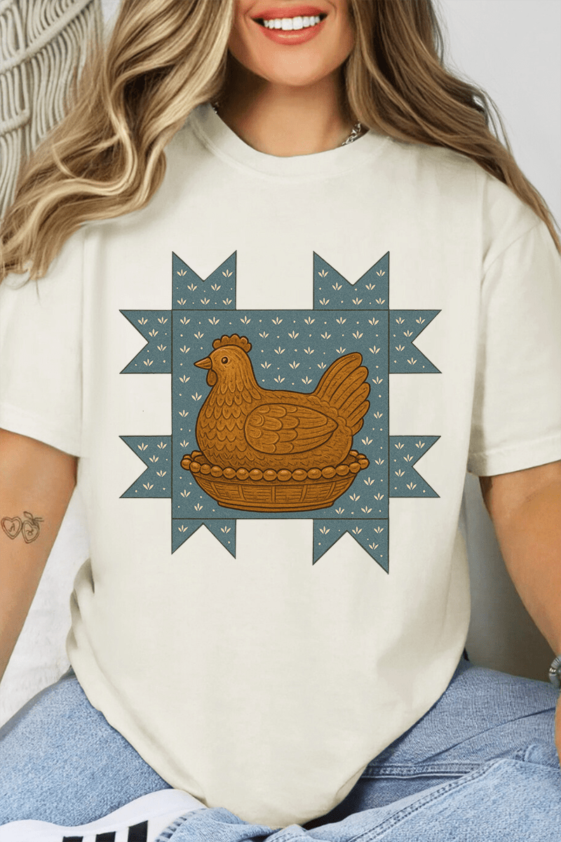 Homestead Hen Comfort Colors Adult Ring - Spun Cotton Tee - Wholesale Accessory Market