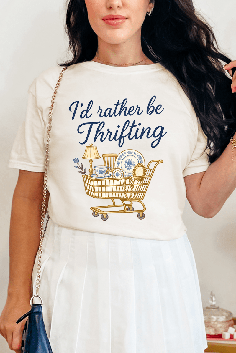 I'd Rather Be Thrifting Comfort Colors Adult Ring - Spun Cotton Tee - Wholesale Accessory Market