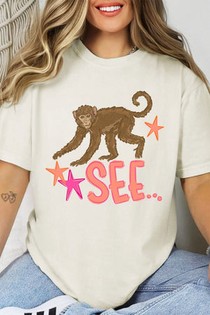 Monkey See, Monkey Do Front & Back Comfort Colors Adult Ring - Spun Cotton Tee - Wholesale Accessory Market