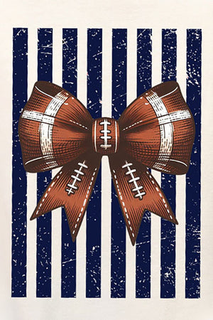 Navy Varsity Bow Comfort Colors Adult Ring-Spun Cotton Tee - Wholesale Accessory Market
