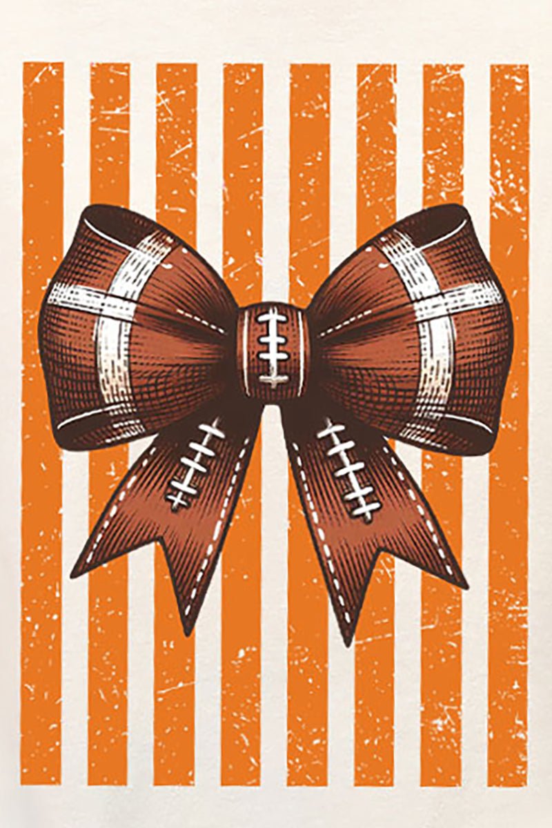 Orange Varsity Bow Comfort Colors Adult Ring-Spun Cotton Tee - Wholesale Accessory Market