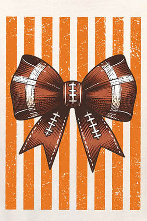 Orange Varsity Bow Comfort Colors Adult Ring-Spun Cotton Tee - Wholesale Accessory Market