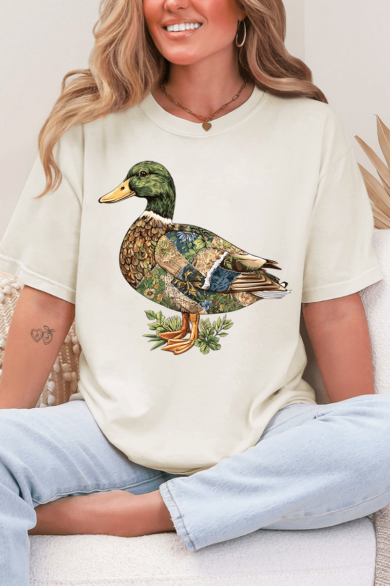 Patchwork Mallard Comfort Colors Adult Ring - Spun Cotton Tee - Wholesale Accessory Market