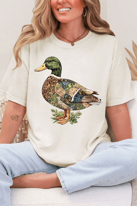 Patchwork Mallard Comfort Colors Adult Ring - Spun Cotton Tee - Wholesale Accessory Market