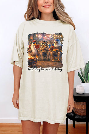 Patriotic Trio Hot Dog Comfort Colors Adult Ring - Spun Cotton Tee - Wholesale Accessory Market