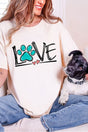 Paw Print Love Comfort Colors Adult Ring-Spun Cotton Tee - Wholesale Accessory Market