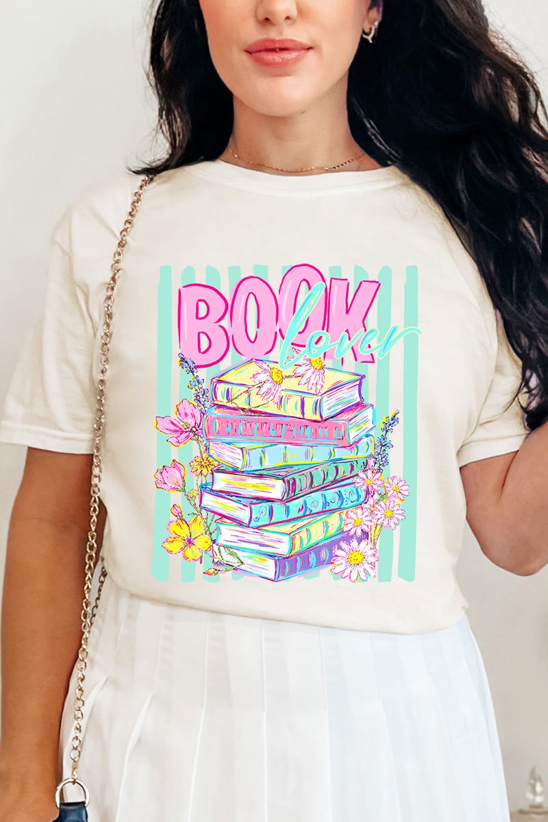 Petals & Paperback Book Lover Comfort Colors Adult Ring-Spun Cotton Tee - Wholesale Accessory Market