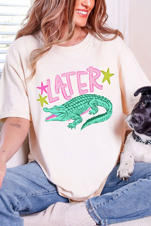 Pink Later Gator Comfort Colors Adult Ring - Spun Cotton Tee - Wholesale Accessory Market