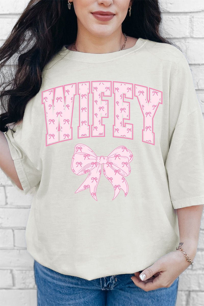 Pink Wifey Coquette Comfort Colors Adult Ring - Spun Cotton Tee - Wholesale Accessory Market