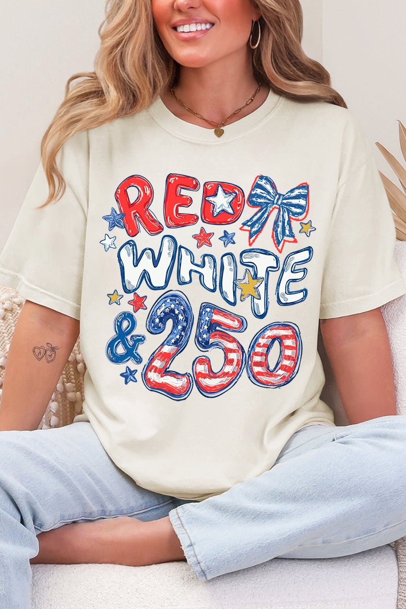Red, White & 250 Comfort Colors Adult Ring - Spun Cotton Tee - Wholesale Accessory Market